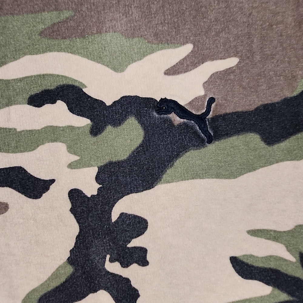 Puma Logo Army Camo Short Sleeve Tee - Picture 3 of 9